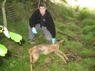 Andy Turner With Tragic Evidence Of Wildlife Crime – A Dead Deer