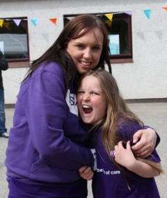 Debbie Fotheringham, events and fundraising co-ordinator at VSA, and daughter Kenzie, a volunteer on the day