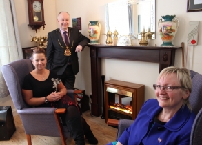 L-R Jenny Ewen (general manager of adult and community services), Lord Provost of Aberdeen, Diane McCabe (director of social care and wellbeing)