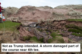 not as Trump intended a storm damaged part of the course near 4th tee photo by Rob AV