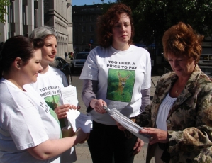 Protestors Deliver A Petition Of Nearly 2,500 Signatures To Cllr Aileen Malone