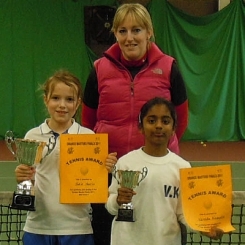 District Coach Vikki Paterson with Jodie and Varada.