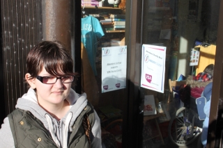 Young carer Joanne Morrison at the pop-up shop