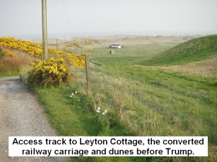 Access track to Leyton Cottage