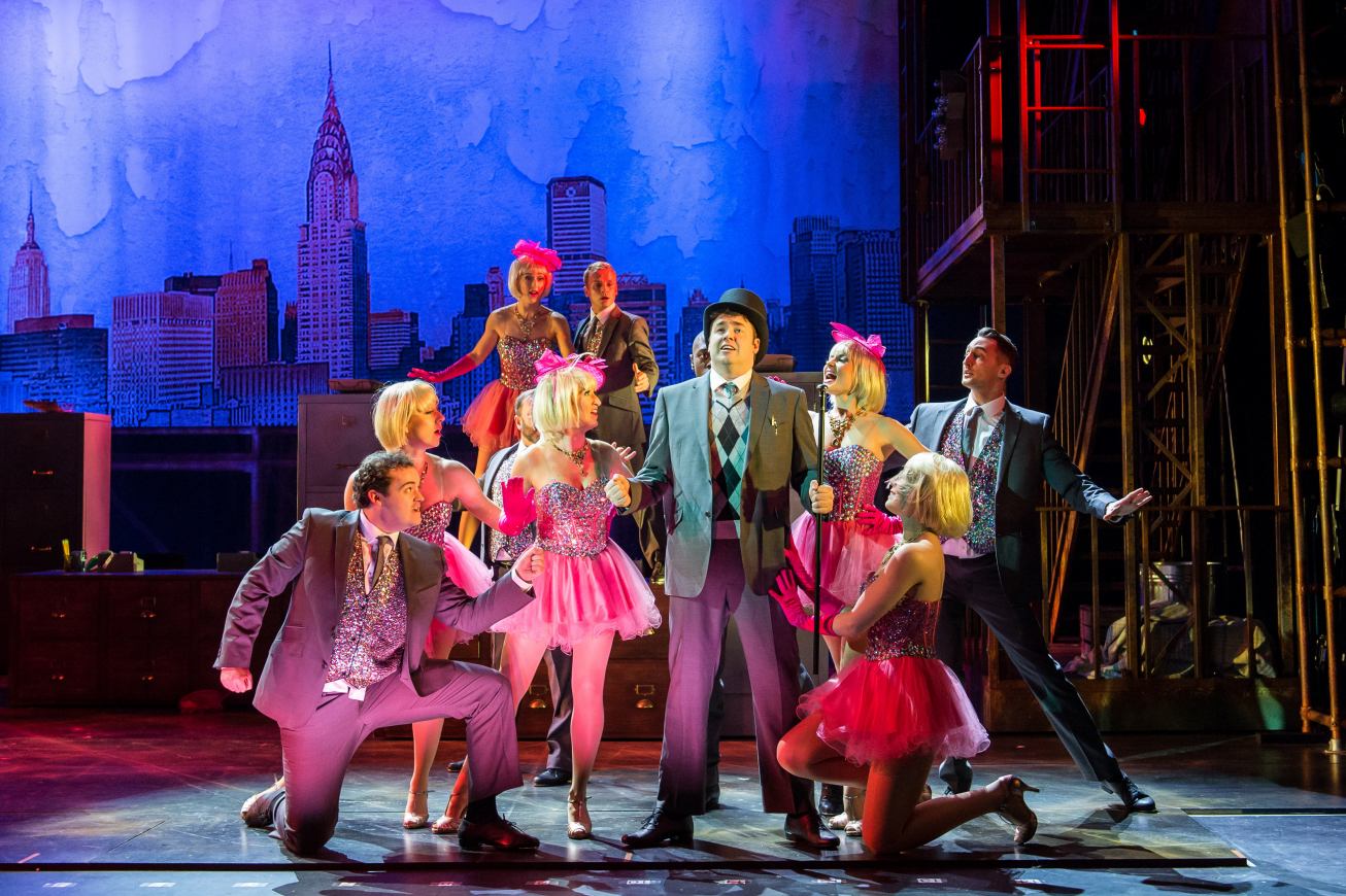 The Producers UK Tour 2015 - Jason Manford as Leo Bloom and company - photo credit Manuel Harlan