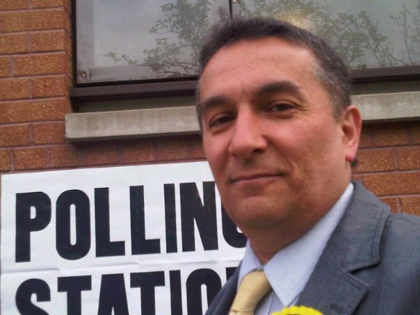 Christian Allard MSP at a Polling Station